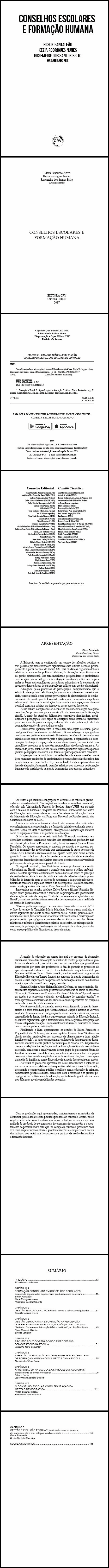 CONSELHOS ESCOLARES E FORMAÇÃO HUMANA